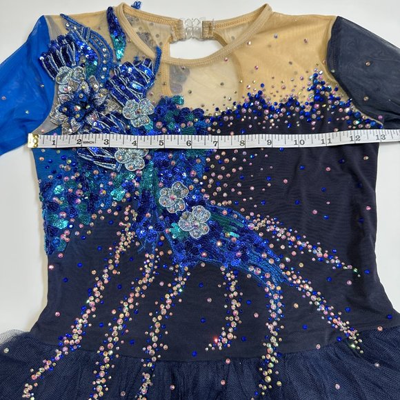 New Figure Skating Dress Size Girl 12 (7~10T) with Hair Scrunchies (125~135cm) - Picture 11 of 11